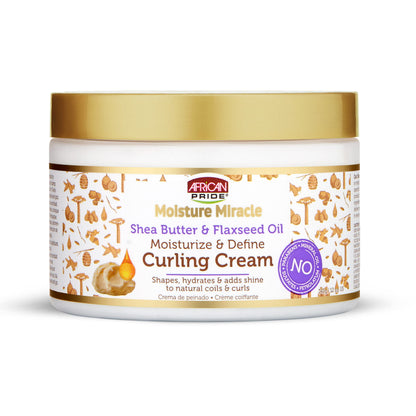 African Pride Moisture Miracle Coconut Oil & Baobab Oil Leave-In Hair Cream - Provides Intense Moisture & Helps Repair Natural Coils & Curls, Hydrates & Strengthens, 18 oz