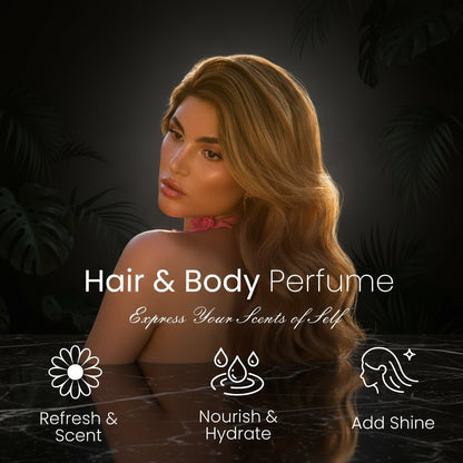 Hair Perfume, Pheromone Perfume for Women, Hair & Body Fragrance Essential Oil Odors Remove & Nourishing, Honey Infused Coconut Chamomile Portable Hydrating and Shine Spray, Light Perfume, 1.69 fl.oz