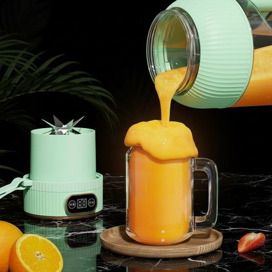 large portable blender,powerful motor driving ten-blade cutter head, dual large-capacity batteries, TYPE-C fast charging head, 42Oz (1200ml) large capacity (WHITE WITH LID)