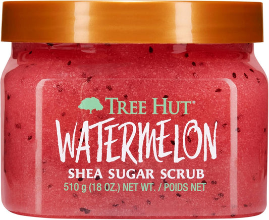Tree Hut Watermeloen Shea Sugar Scrub, scrub, scrub, scrub, scrub, verwijdert dode droge huid voor een zacht en gehydrateerd gevoel, voedende essentiële lichaamsverzorging, 532 ml