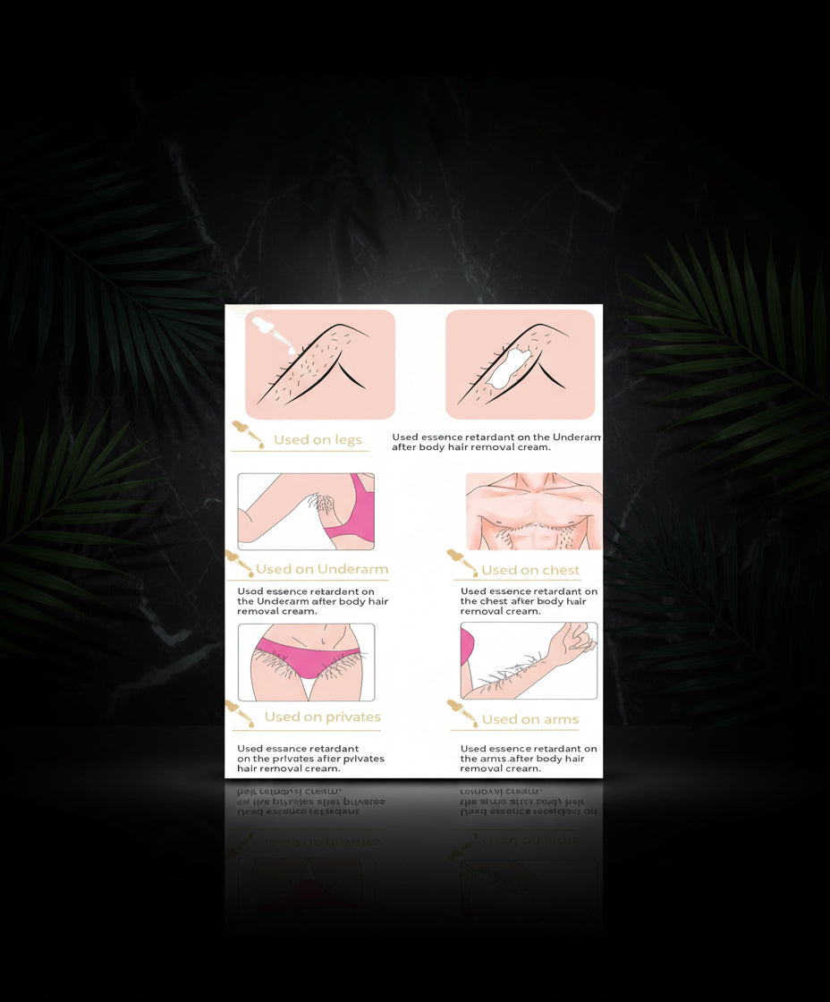 Hair Growth Inhibitory Serum, Natural and Mild Hair Remover, Hair Removal for Face, Underarms, Legs and Arms, Durable, 10 ml, Pack of 2