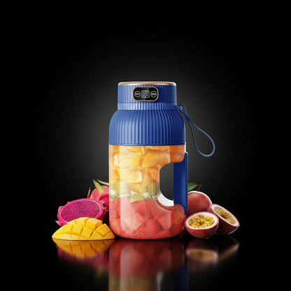 large portable blender,powerful motor driving ten-blade cutter head, dual large-capacity batteries, TYPE-C fast charging head, 42Oz (1200ml) large capacity (WHITE WITH LID)