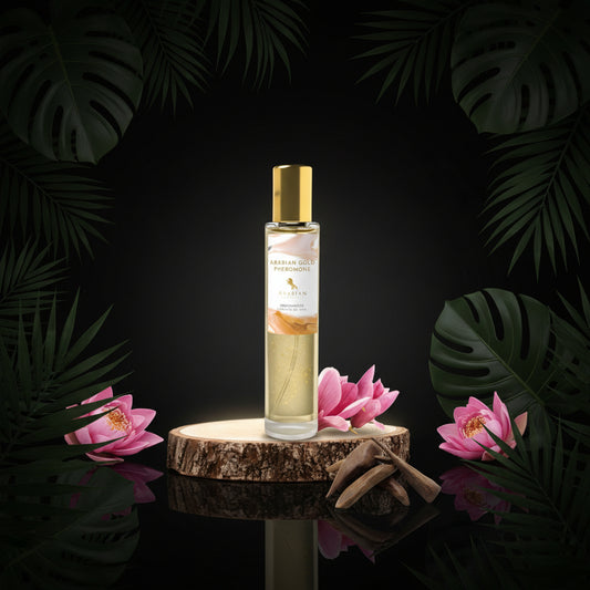 Arabian Gold Pheromone Roll-on Perfume Oil | Concentrated Fragrance | Long Lasting Oil Based Perfume for Men and Women | Travel Size Bottle Alcohol-Free (15ml)