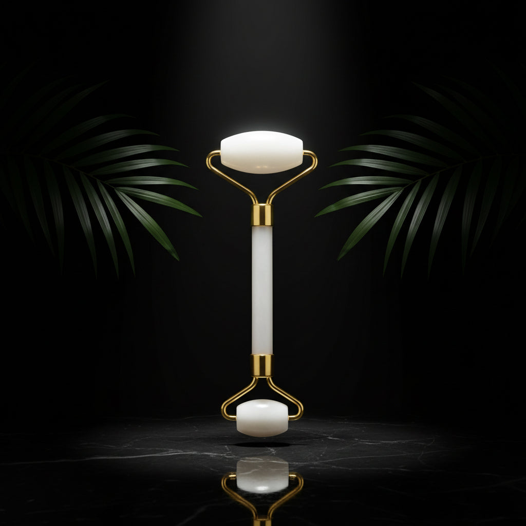 Gua Sha Jade Roller for the Face, GeeRic Gua Sha Tool Jade Roller for Facial Massage Tools, Natural Jade Roller Set of Soothing Stone, Eliminates Eye Swelling, Skin, Face,