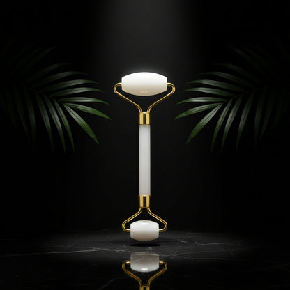 Gua Sha Jade Roller for the Face, GeeRic Gua Sha Tool Jade Roller for Facial Massage Tools, Natural Jade Roller Set of Soothing Stone, Eliminates Eye Swelling, Skin, Face,