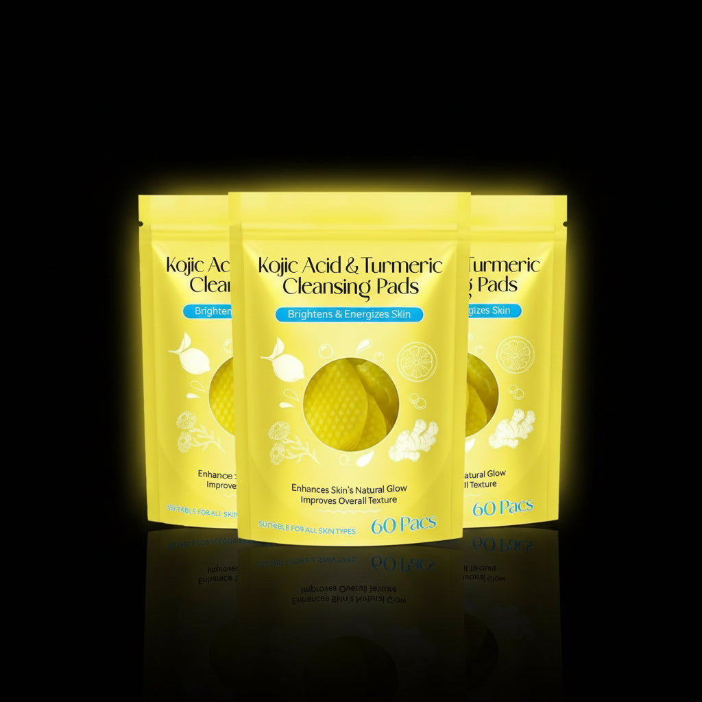 180 stuks kurkuma en kojinezuur pads voor het gezicht, kurkumazuur en kojinezuur, reinigingspads voor kurkuma, schuimrubberen pads