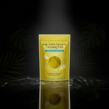 180 stuks kurkuma en kojinezuur pads voor het gezicht, kurkumazuur en kojinezuur, reinigingspads voor kurkuma, schuimrubberen pads