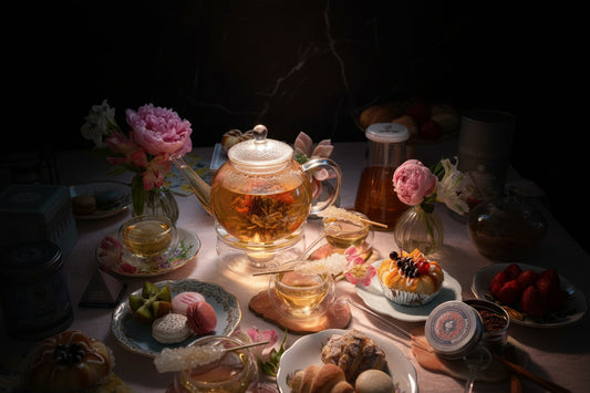 Teabloom Stovetop & Microwave Safe Glass Teapot with Removable Loose Tea Glass Infuser – Includes 2 Blooming Teas – 2-in-1 Tea Kettle and Tea Maker – Tea Purist's Choice