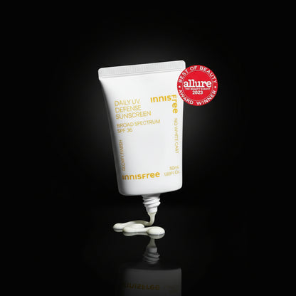 innisfree Daily UV Defense Sunscreen Broad Spectrum SPF 36, Invisible Korean Sunscreen for Face with No White Cast
