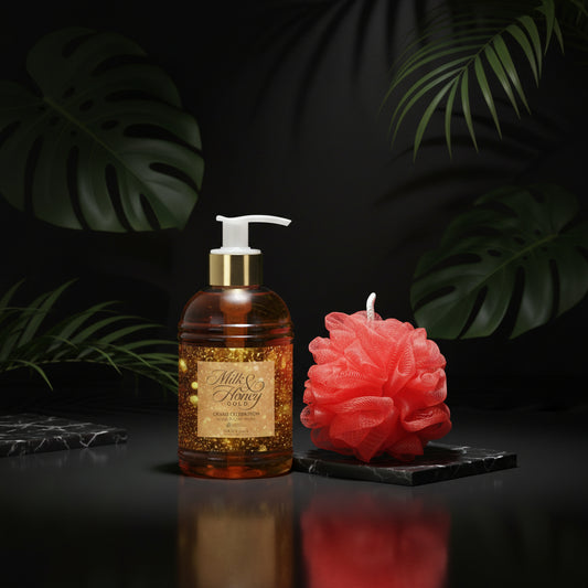 Grand Celebration Hand & Body Wash and Soft Loofah Sponge Body Bath for Men & Women (Color May Vary)(Combo) (by Ori Flame)