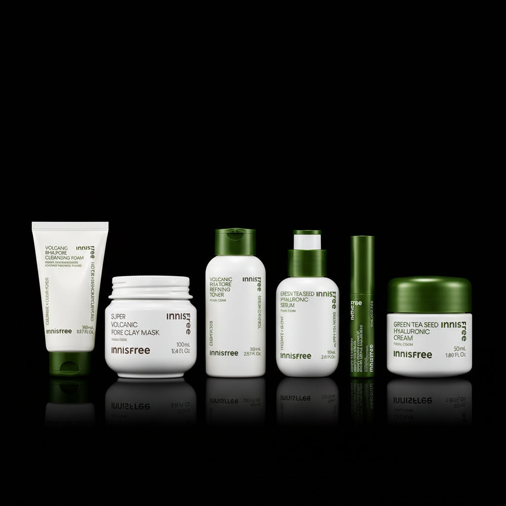 innisfree Super Volcanic Pore Clay Mask, Korean Pore Clearing Clay Mask with Volcanic Clusters and AHA