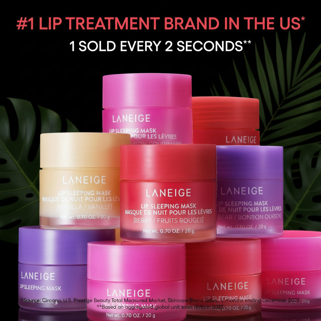 LANEIGE Lip Sleeping Mask: Nourish, Hydrate, Vitamin C, Murumuru & Shea Butter, Antioxidants, Flaky, Dry Lips