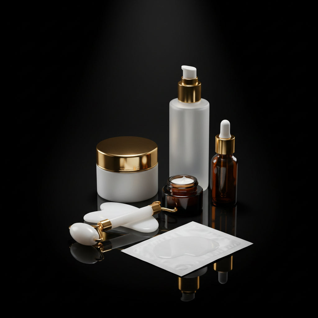 Gua Sha Jade Roller for the Face, GeeRic Gua Sha Tool Jade Roller for Facial Massage Tools, Natural Jade Roller Set of Soothing Stone, Eliminates Eye Swelling, Skin, Face,