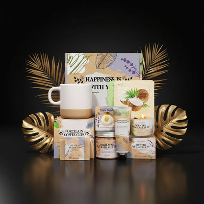 Gifts for Women, Birthday Gifts for Women Spa Gifts for Women Self Care Gift Baskets Christmas Gifts Relaxing Bath Set with Crystal Scented Candle for Mom Sister Wife Friendship