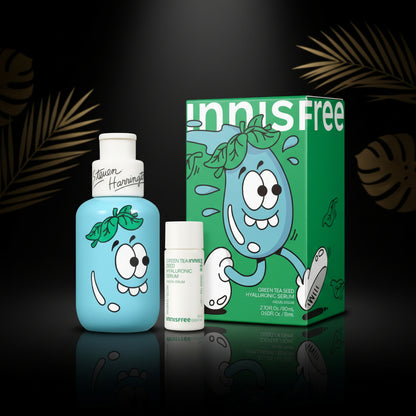 innisfree Green Tea Seed Hyaluronic Serum with Panthenol and Niacinamide, Korean Face Serum for Hydration and Glow