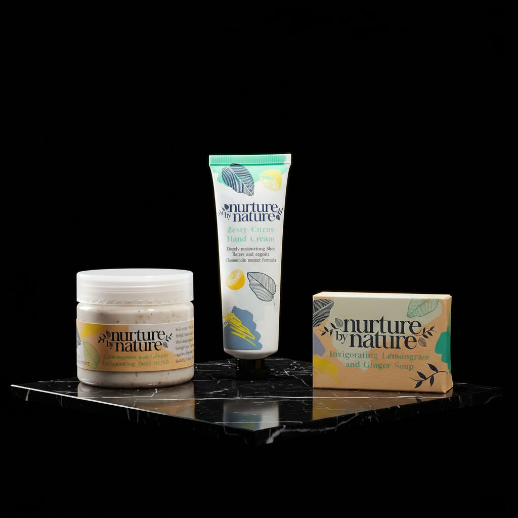 Nurture by Nature RELAX & UPLIFT Pamper Spa Kit – Mother's Day Gift – Spa Gift Basket with Bath Salts, Bath Bombs & Candle – Self-Care Kit – At-Home Spa Set for Special Occasions, Bath Set