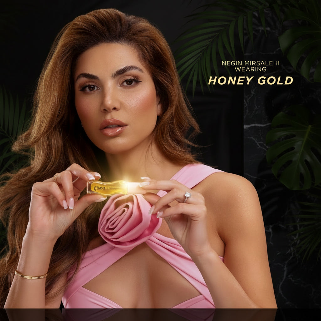 Gisou Honey Infused Hydrating Lip Oil, Nourishing Lip Moisturizer for Dry Lips, High Shine, Smooth Finish, Clear Golden Glow Shade, Fresh Honey Scent, Honey Gold, 8ml