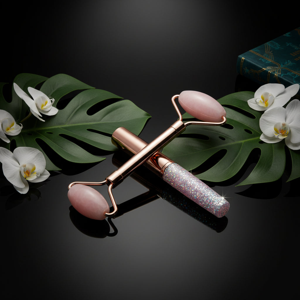 Rozenkwarts Jade Huidverzorging Set-Jade Roller Face Roller, Facial Beauty Roller Huidverzorging Gereedschap+Jade Ei Zorgen Stenen Ei Rotskristal Bulk Edelsteen Gepolijste Minerale Rock Ei