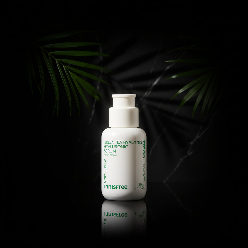 innisfree Green Tea Seed Hyaluronic Serum with Panthenol and Niacinamide, Korean Face Serum for Hydration and Glow