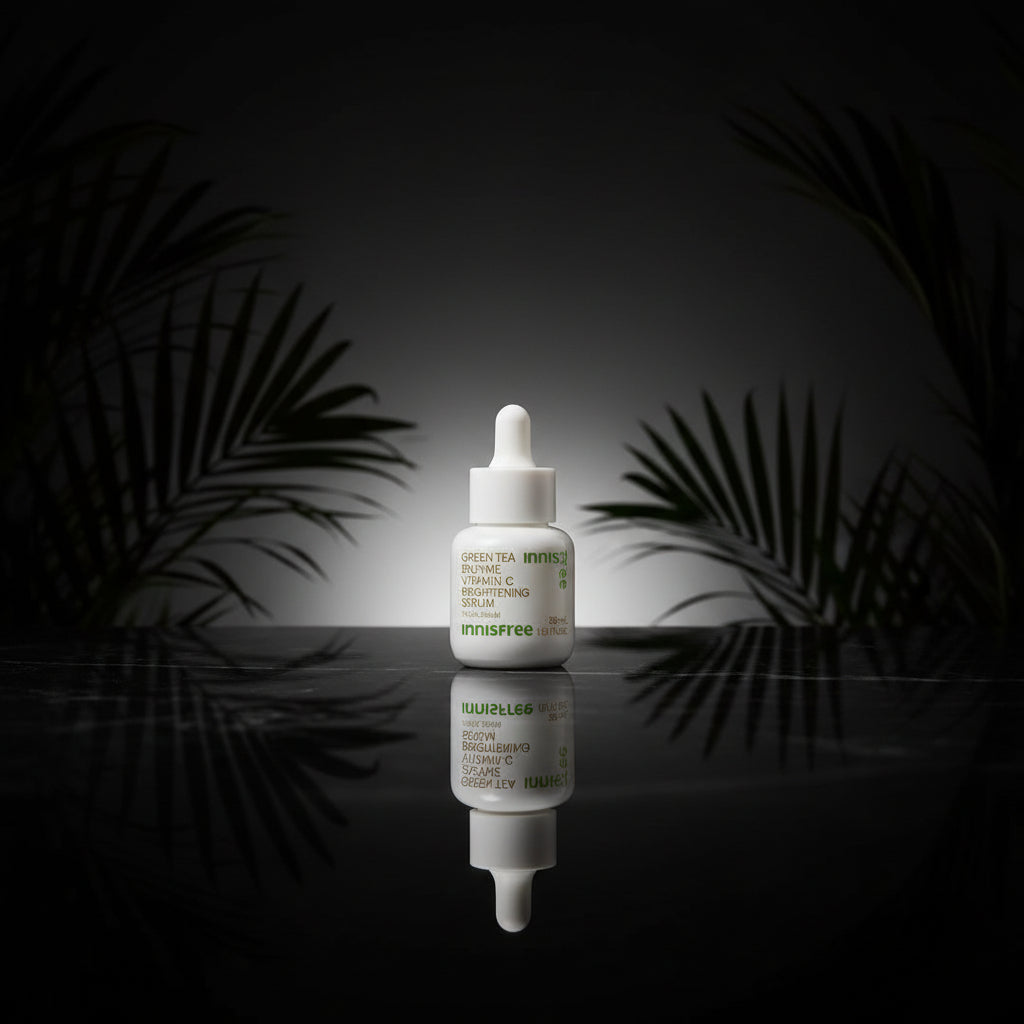 innisfree Green Tea Enzyme Vitamin C Serum for Dark Spot Fading, Korean Face Serum for Glow and Radiance