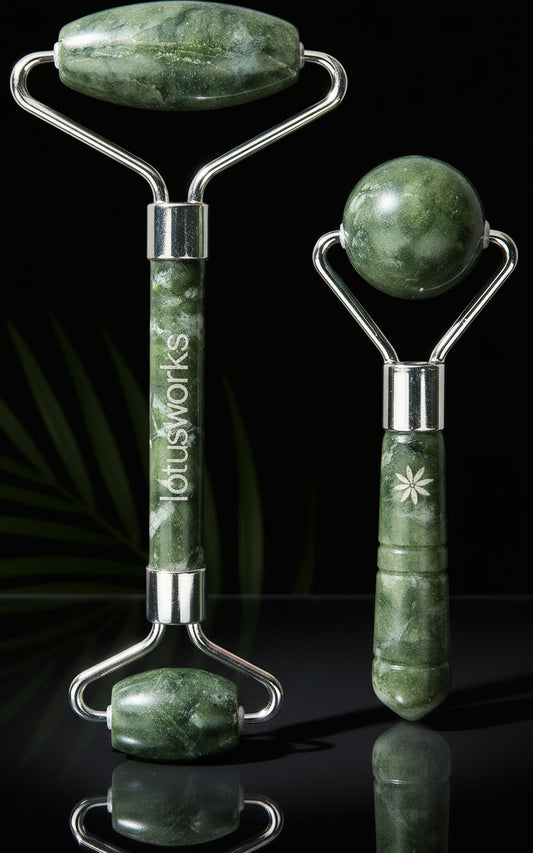 Brushworks Jade Roller & Globe Set, Pink, One Size