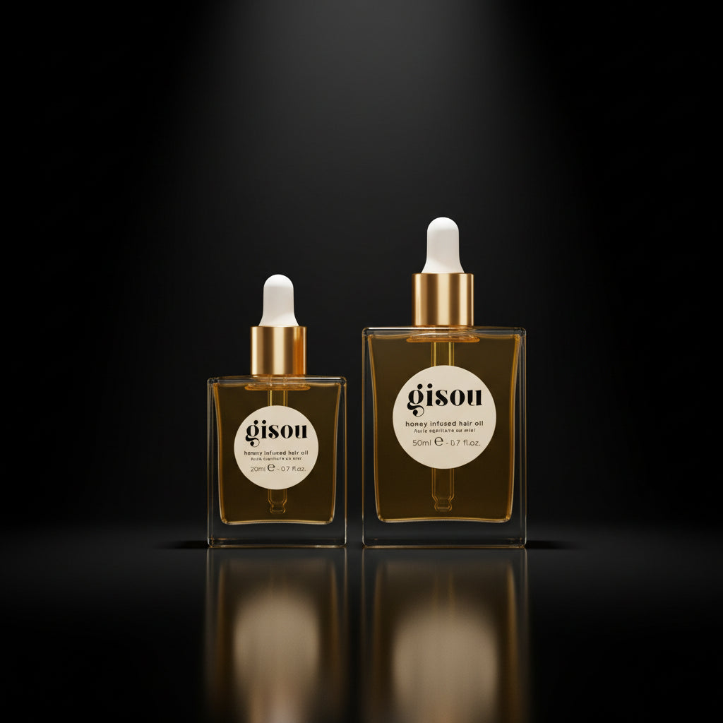 Gisou Honey Infused Hair Oil - Enriched with Mirsalehi Honey for Deep Nourishment, Hydration, Frizz Control, Heat Protection and Shine - For Damaged and Dry Hair (1.7 fl oz)