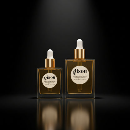 Gisou Honey Infused Hair Oil - Enriched with Mirsalehi Honey for Deep Nourishment, Hydration, Frizz Control, Heat Protection and Shine - For Damaged and Dry Hair (1.7 fl oz)