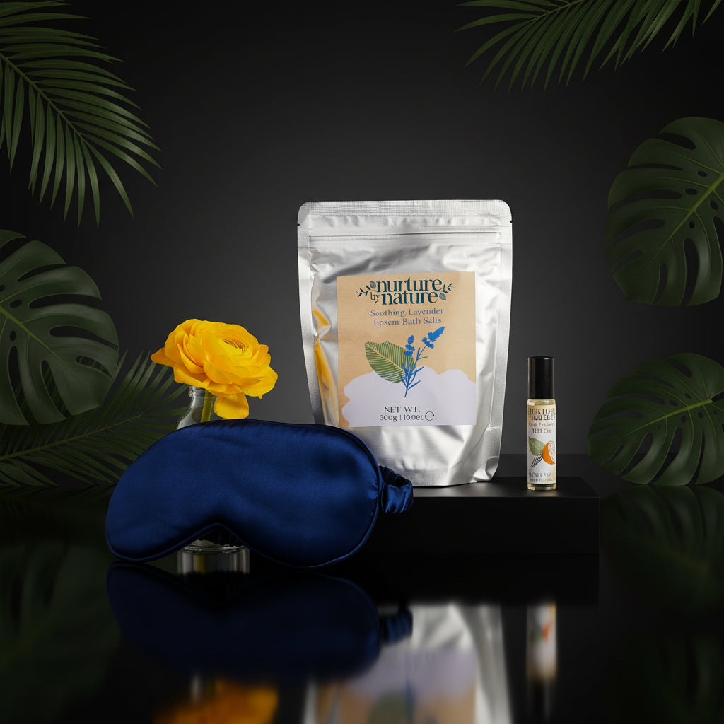 Nurture by Nature Moment for Mama Spa Gift Set – 6-Piece Relaxation Kit for Moms, Includes Lavender Pillow Mist, Body Butter, Shower Oil, Essential Oil Roll-On – Perfect Valentines Day Gift for Moms