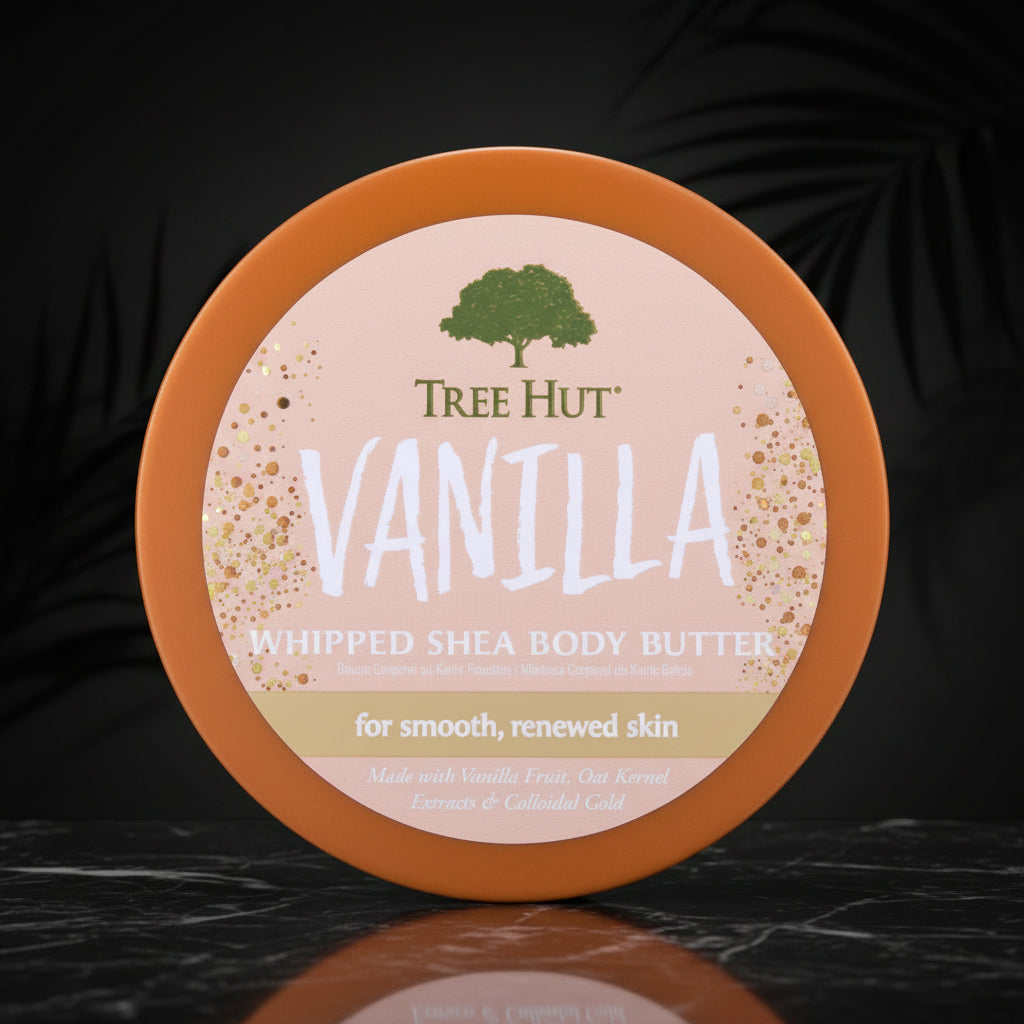 Tree Hut Vanilla Whipped Shea Body Butter | Long-lasting Hydration Leaves Skin Feeling Soft & Moisturized | Lightweight | Nourishing Essential Body Care | 8.4 fl oz.
