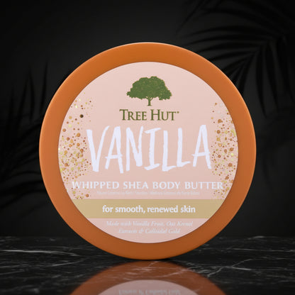 Tree Hut Vanilla Whipped Shea Body Butter | Long-lasting Hydration Leaves Skin Feeling Soft & Moisturized | Lightweight | Nourishing Essential Body Care | 8.4 fl oz.