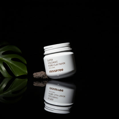 innisfree Super Volcanic Pore Clay Mask, Korean Pore Clearing Clay Mask with Volcanic Clusters and AHA