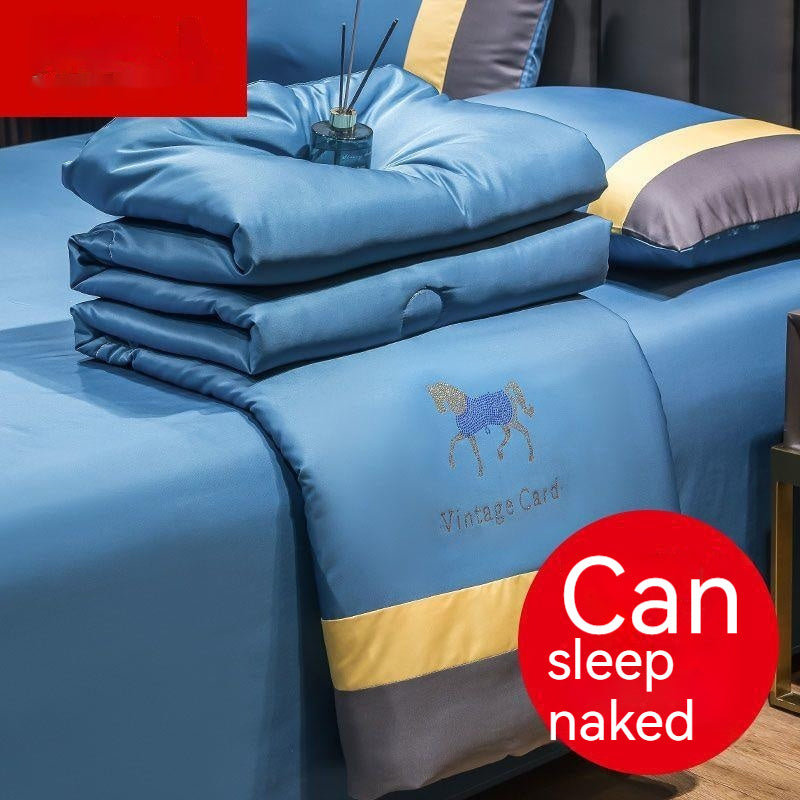 Ice Silk Summer Blanket Double Summer Air Conditioning Duvet Tencel Summer Duvet Washable Single Quit