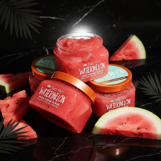 Tree Hut Watermeloen Shea Sugar Scrub, scrub, scrub, scrub, scrub, verwijdert dode droge huid voor een zacht en gehydrateerd gevoel, voedende essentiële lichaamsverzorging, 532 ml