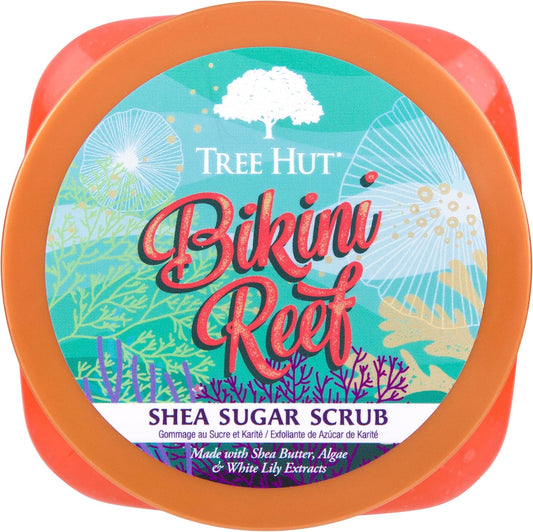 Tree Hut Reef Shea Sugar Scrub Bikini 18 oz Ultra Hydrating and Exfoliating Scrub for Nourishing Essential Body Care
