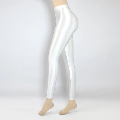 Glossiness Series Leggings Silk High Waist elastic Pants
