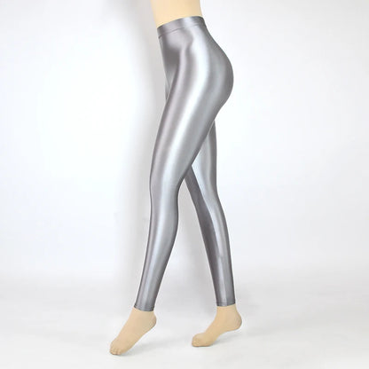 Glossiness Series Leggings Silk High Waist elastic Pants