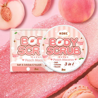 Strawberry Cake Body Scrub Cream Deep Cleansing Exfoliating