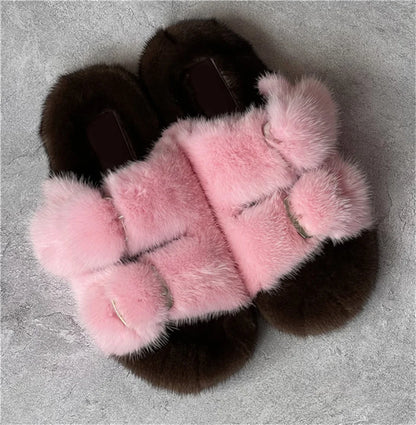 Fashion Mink Fur Slippers