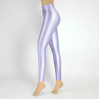 Glossiness Series Leggings Silk High Waist elastic Pants