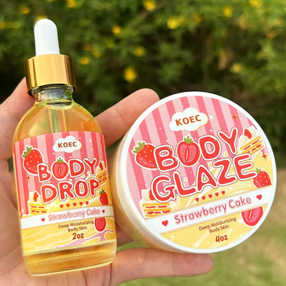 Strawberry Body Cream & Oil Set