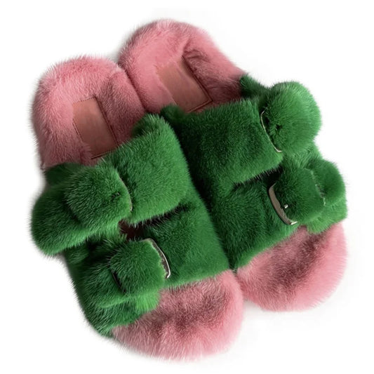 Fashion Mink Fur Slippers