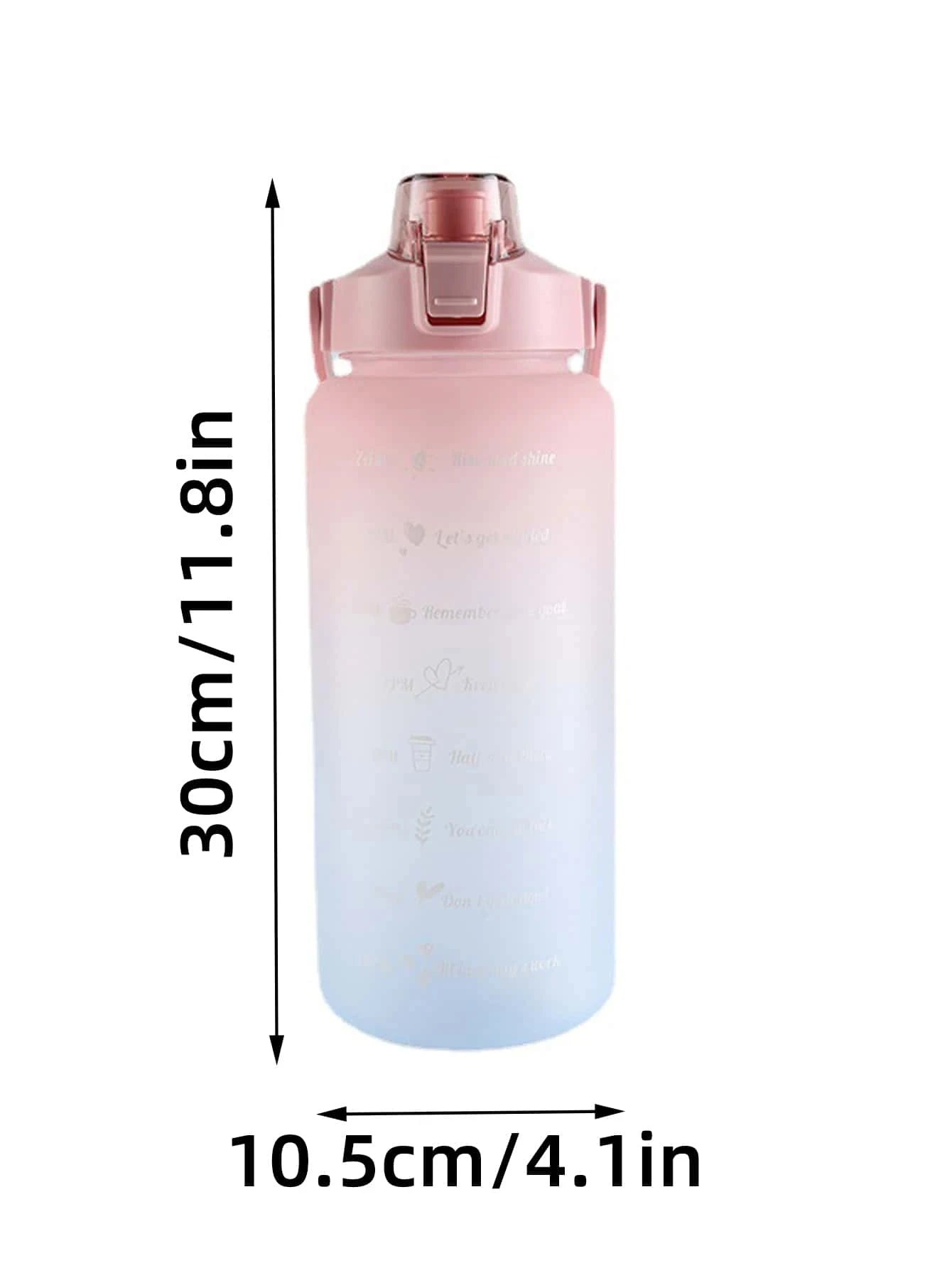 2 Liters Gradient Color Plastic Kettle Large Portable Travel Water Bottle with Straw Sports Cup High Value Big Fat Cup Adult