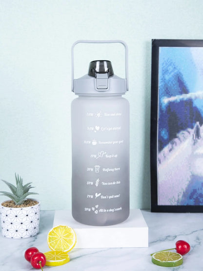 2 Liters Gradient Color Plastic Kettle Large Portable Travel Water Bottle with Straw Sports Cup High Value Big Fat Cup Adult