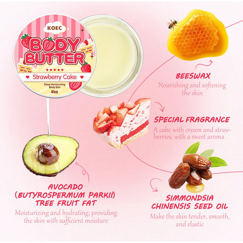 Strawberry Body Cream & Oil Set
