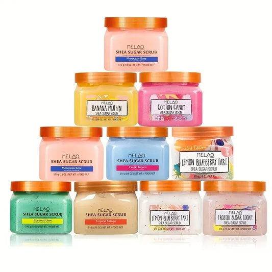 Vegan Mango Lemon Blueberry Strawberry Exfoliator Body Scrub