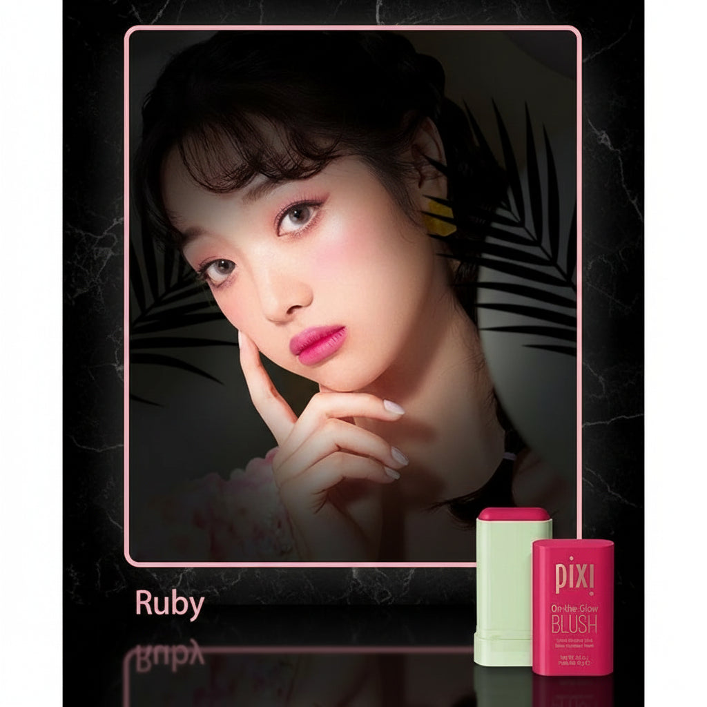 Cheek 3-in-1 Lip Tinted Moistured Blush Stick Silky Brighten Blush Cream