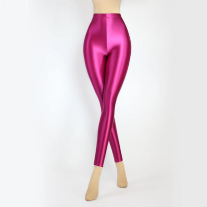 Glossiness Series Leggings Silk High Waist elastic Pants