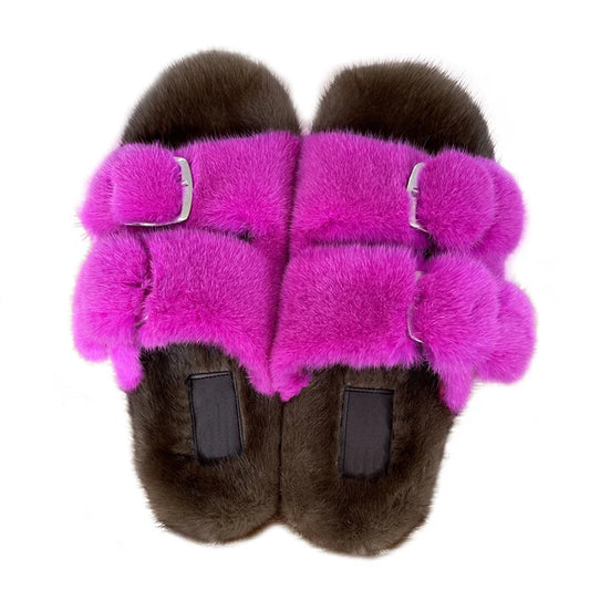 Fashion Mink Fur Slippers