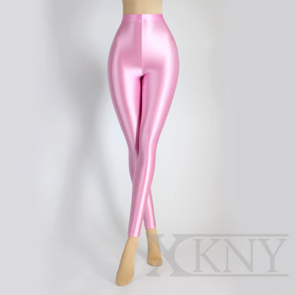 Glossiness Series Leggings Silk High Waist elastic Pants