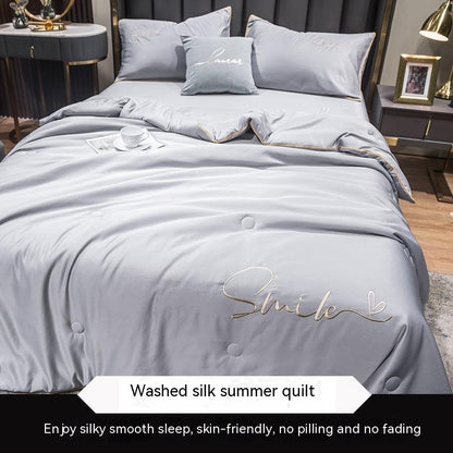 Ice Silk Summer Blanket Double Summer Air Conditioning Duvet Tencel Summer Duvet Washable Single Quit